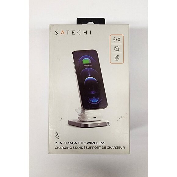 SATECHI Aluminum 2-in-1 Magnet Wireless Charging Stand - Picture 1 of 5